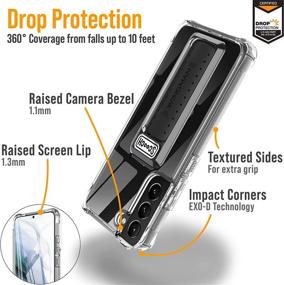 img 1 attached to 📱 Scooch Wingman Case for Samsung Galaxy S22: Pop Out Car Mount, Grip & Kickstand | 10 ft Drop Protection, Tempered Glass Screen Protector & $200 Device Coverage