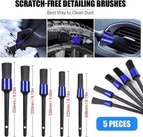 img 1 attached to 🚗 Complete 20-Piece Car Cleaning Kit: Interior & Exterior Detailing Tools with Drill Brush Set - Ideal for Wheels, Dashboard, Leather, Air Vents & More!