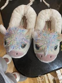 img 6 attached to Washable Animal Critter Slipper for Kids: Dearfoams Toddler Whimsical Collectible