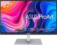 asus proart display monitor pa278cv: high performance 75hz 🖥️ ips led display with adjustable height, pivot, tilt, and flicker-free technology logo