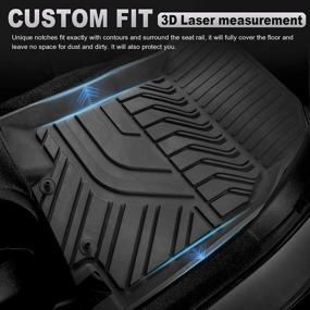 img 2 attached to MOSTPLUS All Weather Rubber Liners Compatible Interior Accessories -- Floor Mats & Cargo Liners