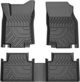 img 4 attached to MOSTPLUS All Weather Rubber Liners Compatible Interior Accessories -- Floor Mats & Cargo Liners