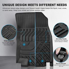 img 1 attached to MOSTPLUS All Weather Rubber Liners Compatible Interior Accessories -- Floor Mats & Cargo Liners