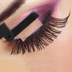 img 3 attached to DUcare Eyelash Comb Separator: Define Your Lashes & Brows With This Cosmetic Brushes Tool (Black)