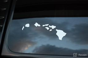 img 1 attached to 🌺 Hawaiian Islands Sticker Vinyl Decal - Choose Color & Size! Hawaii Aloha & Hang Loose Designs (6" x 2.5", White)