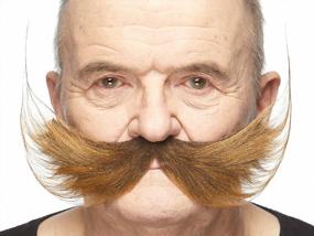img 4 attached to Brown Self Adhesive Fisherman'S Fake Mustache - Novelty False Facial Hair Costume Accessory For Adults