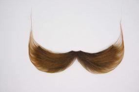 img 1 attached to Brown Self Adhesive Fisherman'S Fake Mustache - Novelty False Facial Hair Costume Accessory For Adults