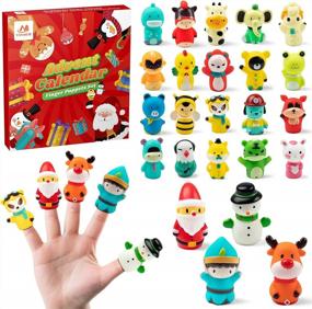 img 4 attached to Get Ready For Christmas With Vanmor'S 2022 Finger Puppet Advent Calendar For Kids - 24 Days Of Fun Animals Toys, Perfect Xmas Gifts For Boys And Girls!