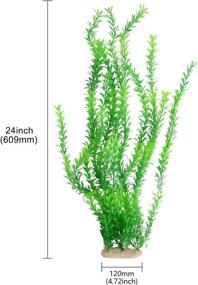 img 1 attached to 🌿 24-Inch Emulational Aquatic Green Leaves Plastic Plant for Fish Tank Aquarium by Saim - Enhancing SEO