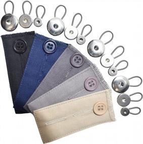 img 2 attached to Extend Your Wardrobe With A 17-Piece Button Extender Set: Waist, Collar, And Cotton Extenders For All Your Clothing Needs