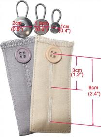 img 1 attached to Extend Your Wardrobe With A 17-Piece Button Extender Set: Waist, Collar, And Cotton Extenders For All Your Clothing Needs
