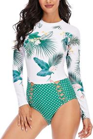 img 4 attached to NESY Protection Swimsuit Printed Swimwear Women's Clothing ~ Swimsuits & Cover Ups