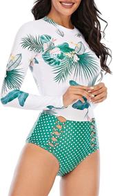 img 3 attached to NESY Protection Swimsuit Printed Swimwear Women's Clothing ~ Swimsuits & Cover Ups