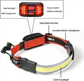 img 3 attached to XLENTGEN 1000 Lumens Rechargeable LED Headlamp With 230° Wide Beam And Safety Rear Light - Ideal For Camping, Cycling, And Running