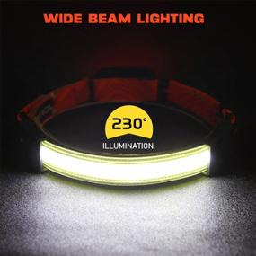 img 2 attached to XLENTGEN 1000 Lumens Rechargeable LED Headlamp With 230° Wide Beam And Safety Rear Light - Ideal For Camping, Cycling, And Running