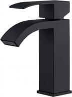 kes black bathroom faucet, single hole bathroom faucet, single handle sink faucet with supply lines, sus304 stainless steel matte black, l3190alf-bk logo