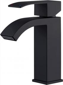 img 4 attached to KES Black Bathroom Faucet, Single Hole Bathroom Faucet, Single Handle Sink Faucet With Supply Lines, SUS304 Stainless Steel Matte Black, L3190ALF-BK