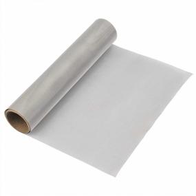img 1 attached to Fine Mesh Filtration Screen Cloth Roll - 304 Stainless Steel Woven Wire 120 Mesh With 0.125Mm Aperture, 11.8 X 39.4 Inch (30Cm X 100Cm) Size - Ideal For Filtering Applications