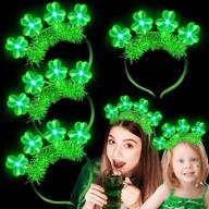 shine bright on st. patrick's day with "turnmeon" light-up headbands & hats - perfect for women's party favors & irish-themed decorations! logo