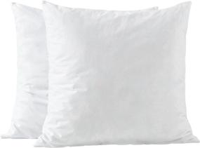 img 4 attached to 26x26 Euro Pillow Inserts - Shredded Memory Foam Fill for High Density and Long-lasting Support - Home, Couch, Hotel Collection - Cotton Fabric - 2 Pack
