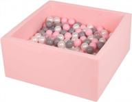 pink square memory foam ball pit for kids and toddlers (balls not included) by trendbox logo