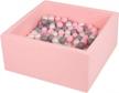pink square memory foam ball pit for kids and toddlers (balls not included) by trendbox logo
