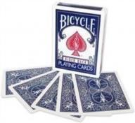 🔵 double back cards (bicycle): vibrant blue on both sides for mind-blowing card tricks! логотип