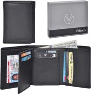 valenchi rfid genuine leather trifold vintage logo