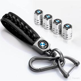img 4 attached to Genuine Leather Keychain Keychains Accessories Tires & Wheels