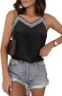 stylish and comfortable: women's v-neck embroidered tank tops by blencot logo