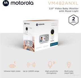 img 3 attached to 👶 Motorola Baby Monitor - VM482 ANXL Video Baby Monitor with Camera, Mood Light, 1000ft Range, 2.8" Color Screen, One-Way Audio, Manual Pan/Tilt, Digital Zoom, Sound Level Indicator, Night Vision