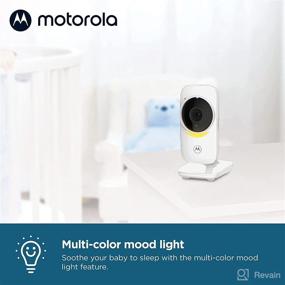 img 2 attached to 👶 Motorola Baby Monitor - VM482 ANXL Video Baby Monitor with Camera, Mood Light, 1000ft Range, 2.8" Color Screen, One-Way Audio, Manual Pan/Tilt, Digital Zoom, Sound Level Indicator, Night Vision