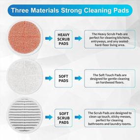 img 1 attached to 🧹 KEEPOW 8 Pack Spin Mop Pads Replacement for Bissell Spinwave 2124, 2039, 2037 Series - Enhance your Powered Hard Floor Mop
