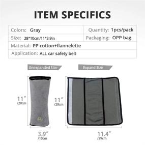 img 2 attached to 2PC COFFLED Gray Seat Belt Pillow For Kids - Comfy Head And Shoulder Support For Safe Car Travel, Ideal Seatbelt Pillow For Child And Toddler Head Protection