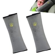 2pc coffled серая подушка для ремня безопасности для детей - удобная поддержка головы и плеч для безопасного путешествия в автомобиле, идеальная подушка для ремня безопасности для защиты головы ребенка и малыша логотип