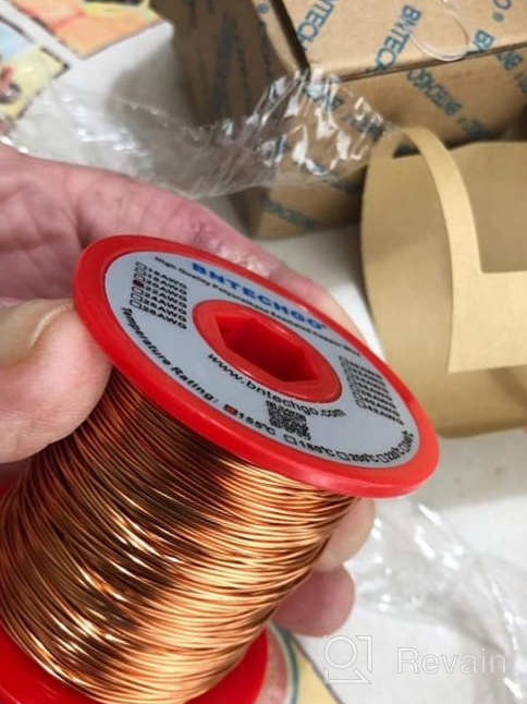 img 1 attached to BNTECHGO 24 AWG Magnet Wire - Enameled Copper Wire - Enameled Magnet Winding Wire - 1.0 Lb - 0.0197" Diameter 1 Spool Coil Natural Temperature Rating 155℃ Widely Used For Transformers Inductors review by Ronald Cambridge
