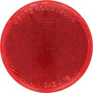 🔴 grote 40062 round sealed stick-on reflector in vibrant red color – 3 inch diameter for enhanced visibility logo