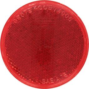 img 2 attached to 🔴 Grote 40062 Round Sealed Stick-On Reflector in Vibrant Red Color – 3 Inch Diameter for Enhanced Visibility
