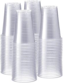 img 4 attached to 240 Count - 16 oz. Clear Disposable Plastic Cups - Ideal for Cold Beverages in Party Settings