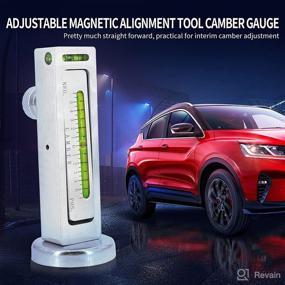 img 3 attached to 🔧 KIPA Adjustable Magnetic Gauge Tool: Efficient Camber Castor Strut Wheel Alignment for RV, Truck, and Car Tire Repair. Enhanced Magnetic Absorb, Innovative Circular End Mounting for Practical Use