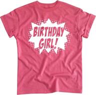 happy family clothing superhero birthday girls' clothing : tops, tees & blouses logo