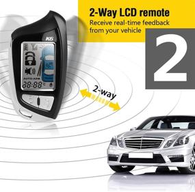 img 3 attached to 🚗 Acteam 2 Way LCD Car Alarm System with Remote Start: Advanced Security and Long 1500M Remote Range