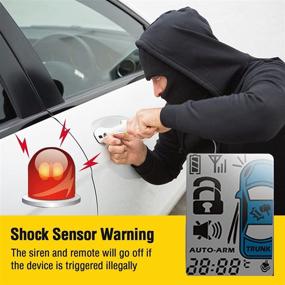 img 2 attached to 🚗 Acteam 2 Way LCD Car Alarm System with Remote Start: Advanced Security and Long 1500M Remote Range