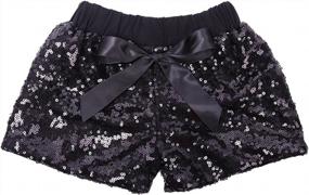 img 4 attached to Cilucu Toddler Girls Sequin Shorts With Sparkles On Both Sides