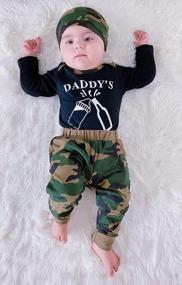 img 3 attached to Adorable 3-Piece Set For Newborn Infant Boys Featuring Letter Print Plaid Romper, Pants And Hat