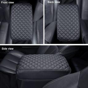 img 2 attached to Toyota 4Runner Console Armrest Cover - Premium PU Leather Cushion Protector | Compatible With 2010-2023 Models | Black | JKCOVER Truck Accessories