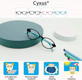 img 1 attached to 👓 Cyxus Blue Light Blocking Glasses for Kids and Teens: Protect Youth Eyes from Strain & UV, Boys/Girls Computer Eyeglasses