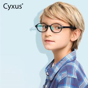 img 3 attached to 👓 Cyxus Blue Light Blocking Glasses for Kids and Teens: Protect Youth Eyes from Strain & UV, Boys/Girls Computer Eyeglasses