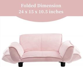 img 3 attached to Comfortable And Convenient: Hollypet Foldable Pet Sofa Bed With Storage Pocket For Small To Medium Pets In Pretty Pink