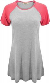 img 4 attached to Stay Cool And Chic This Summer With FASHION BOOMY'S Women'S Raglan Tunic Top - Made In USA